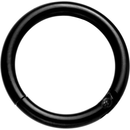 16G 5/16 Black Anodized Hinged Segment Ring