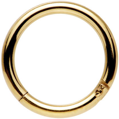 14G 3/8 Gold Tone Anodized Hinged Segment Ring