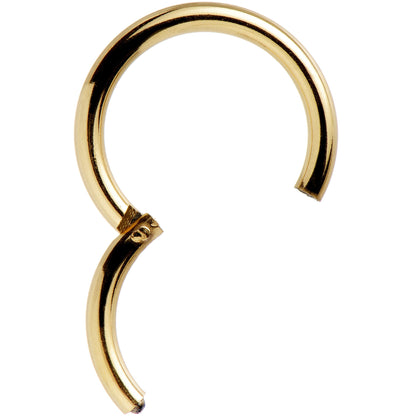 14G 3/8 Gold Tone Anodized Hinged Segment Ring