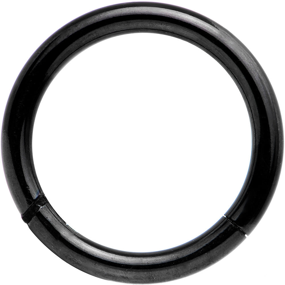 14G 3/8 Black Anodized Hinged Segment Ring