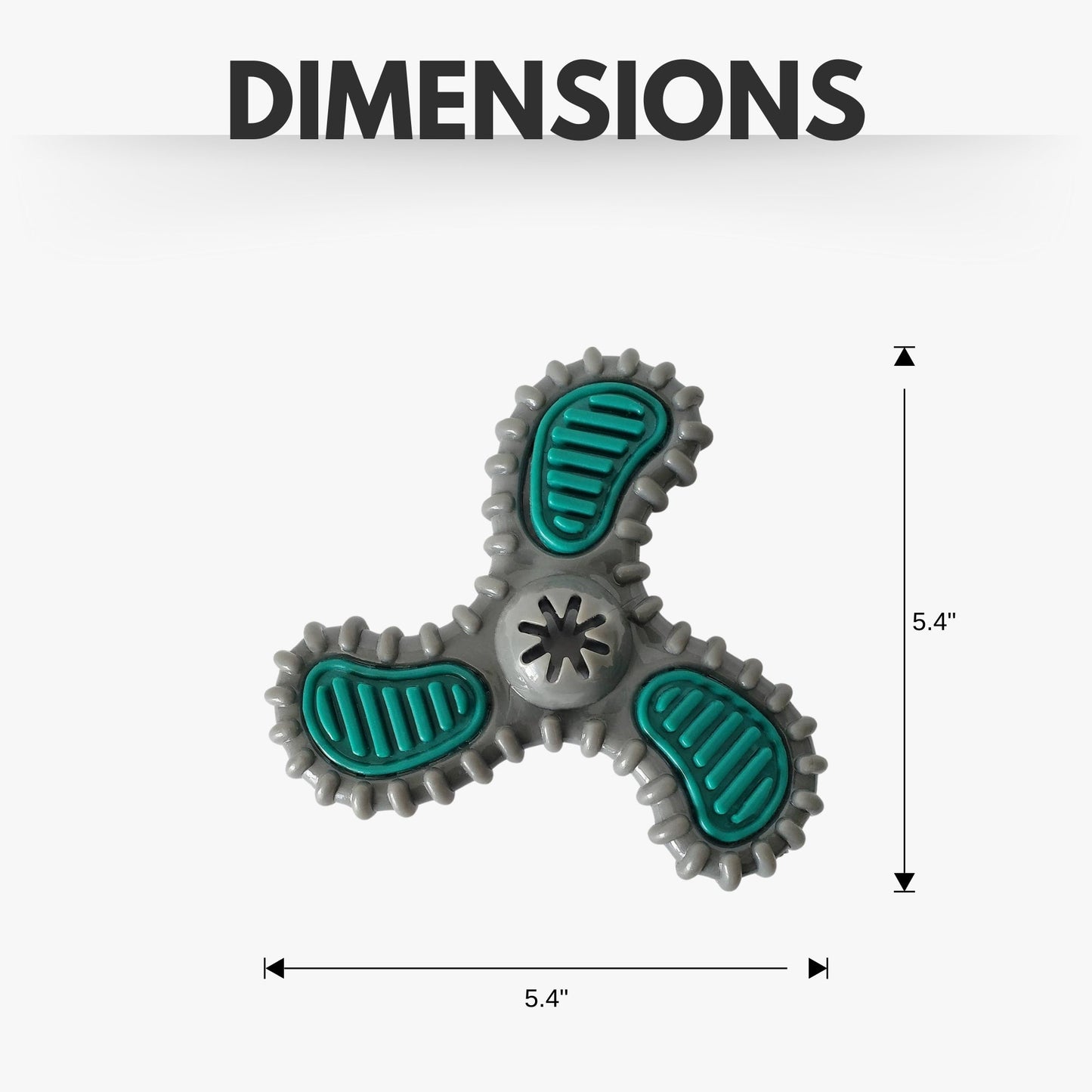 TPR Dental Spinner Dog Chew Toy – Durable Dental Care Fun for Light to Medium Chewers