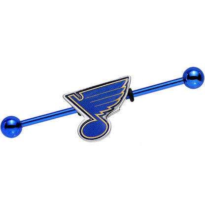 Licensed NHL Blue Anodized St Louis Blues Industrial Barbell 38mm