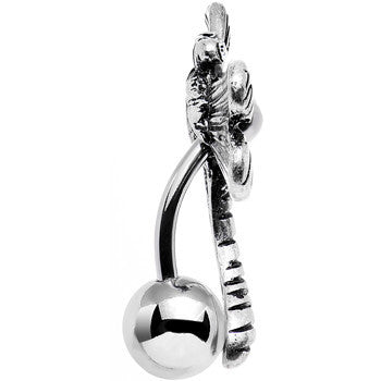 Clear Gem Flyaway Dragonfly Top Mount Belly Ring