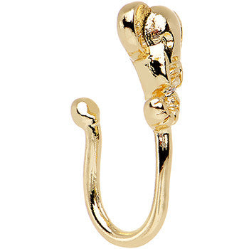 Elegant Elephant Adjustable Clip On Fake Nose Ring