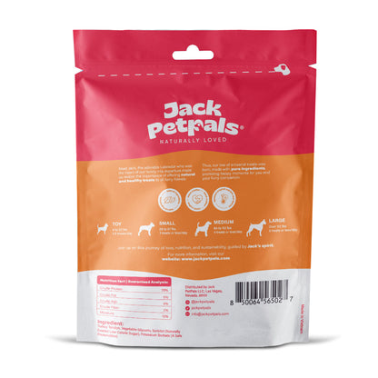 Jack PetPals Handcrafted Jerky Turkey Tendon Dog Treats (2.5oz)