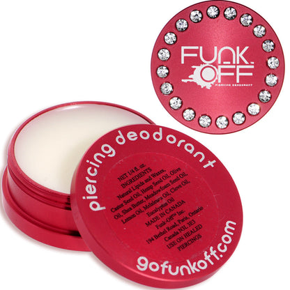Clear Gem Pink Funk Off Natural Piercing Deodorant