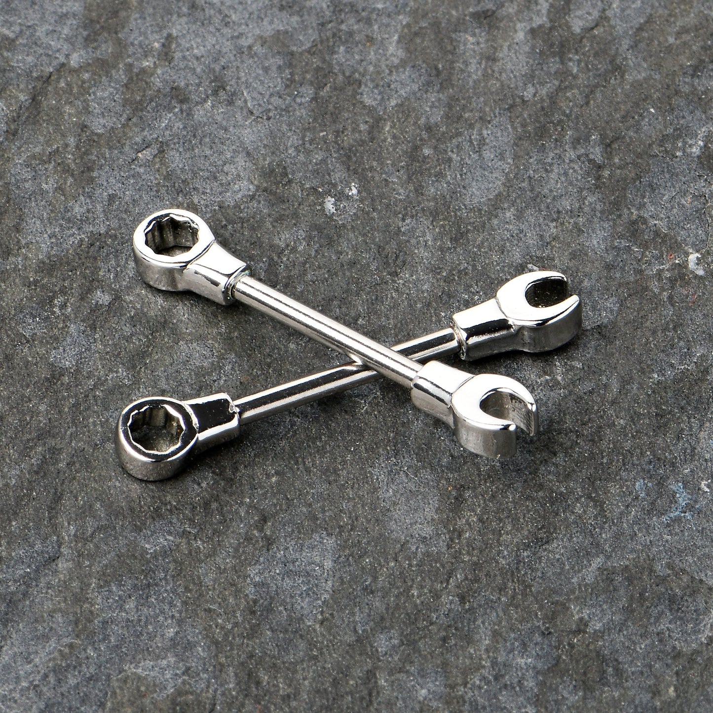 14G 13mm Combo Wrench Barbell Nipple Ring Set