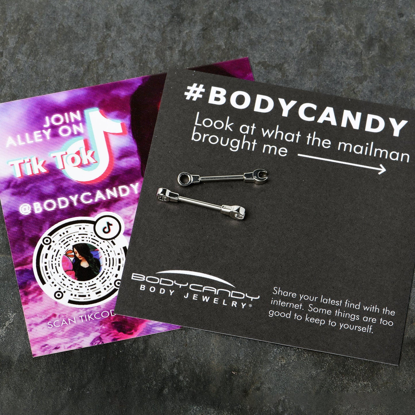 14G 13mm Combo Wrench Barbell Nipple Ring Set