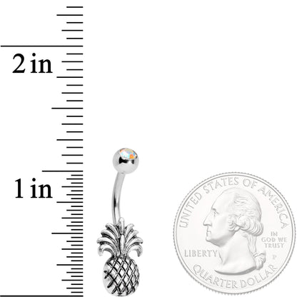 Clear Gem Tropical Pineapple Pizzazz Belly Ring