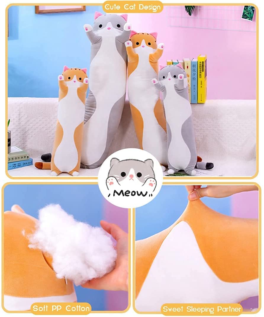 Plush Long Cat Body Pillow