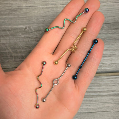 14G Wacky Shape Industrial Project Bar Set of 5 40mm