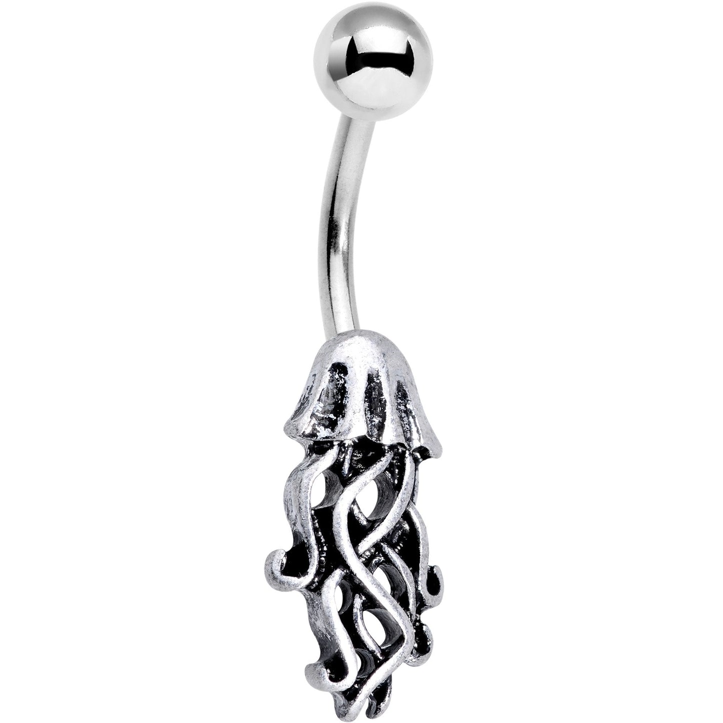 Blue Gem Sea Treasures Belly Ring Set of 4