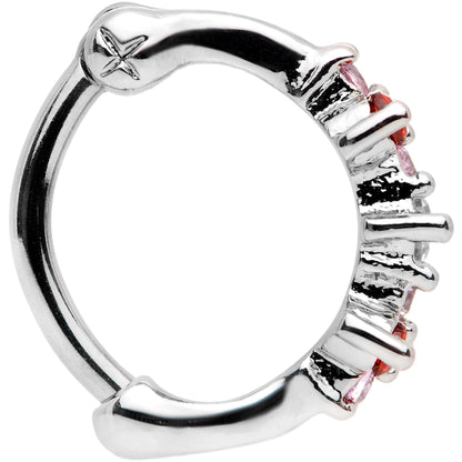 16G 5/16 Red Gem Cluster Hinged Cartilage Clicker