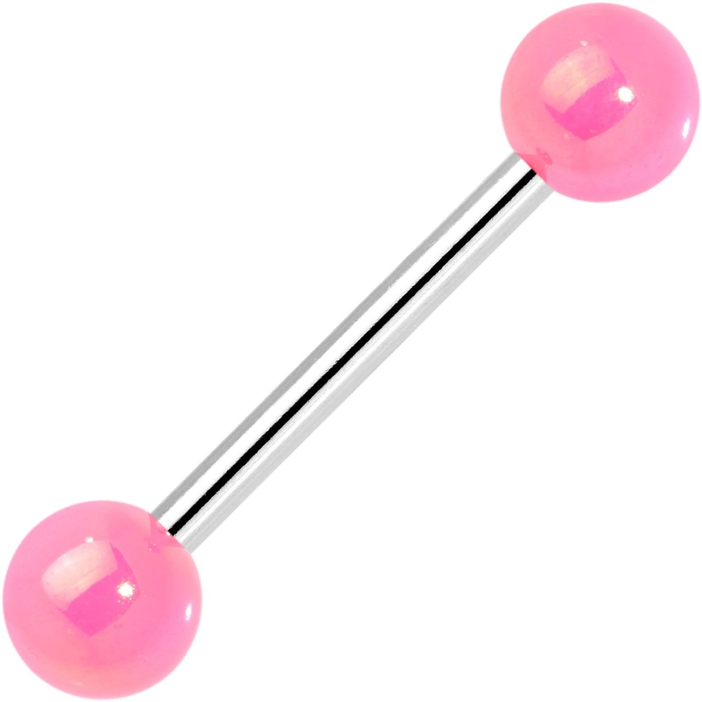 Multi Color Pearlescent Acrylic Ball Barbell Tongue Ring Set of 4