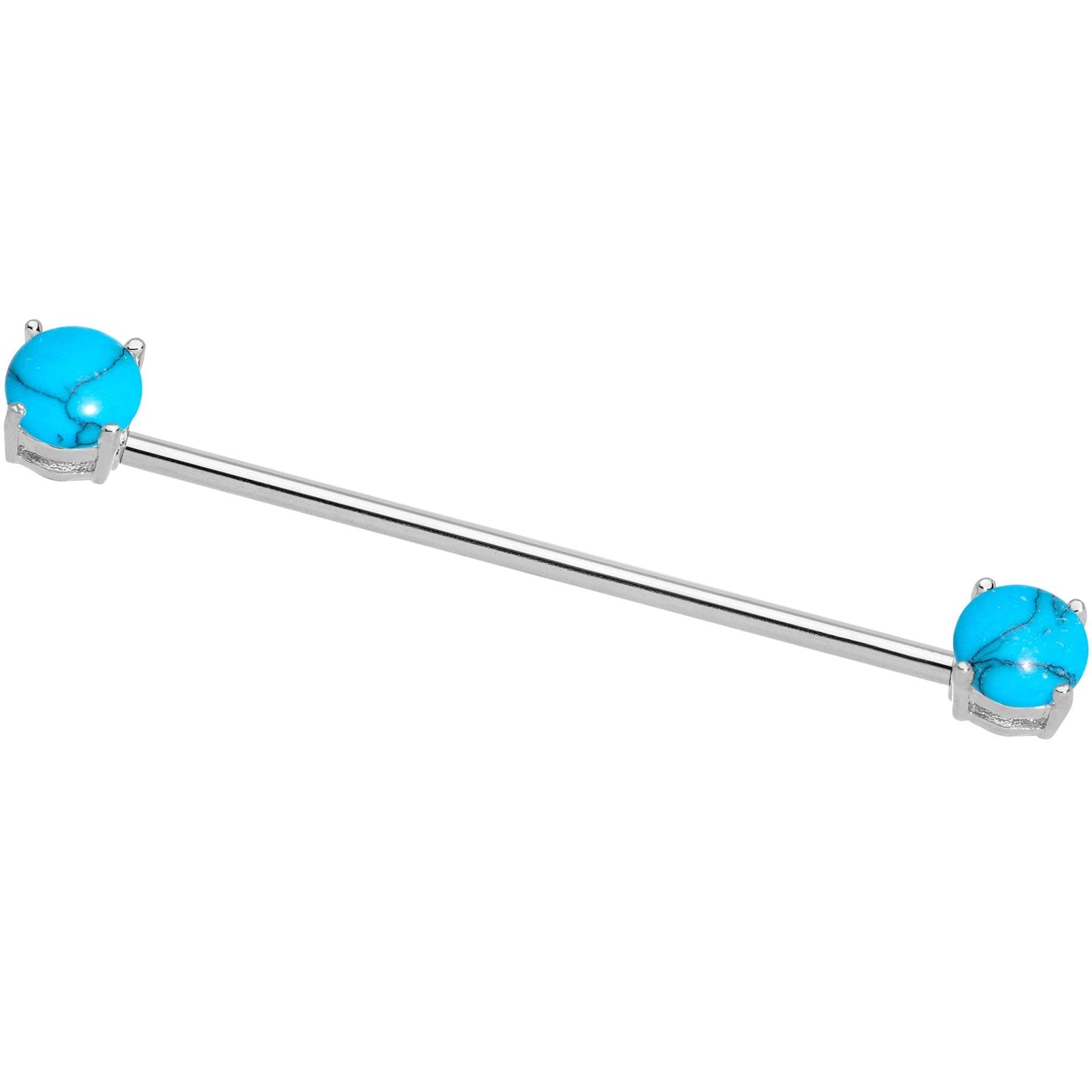 Faux Turquoise End to End Industrial Barbell 38mm