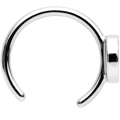 Black Crescent Moon and Star Non Pierced Ear Cuff