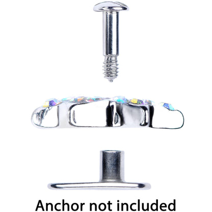 14G Aurora Gem 10mm Six Point Star Dermal Top