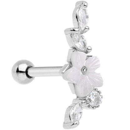 Clear CZ Gem Snowflake Cascade Cartilage Tragus Earring