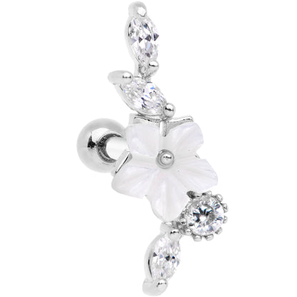 Clear CZ Gem Snowflake Cascade Cartilage Tragus Earring