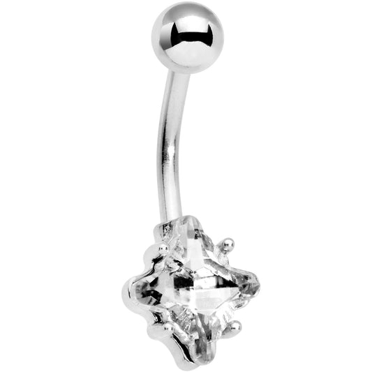 Clear Gem Power Amulet Belly Ring