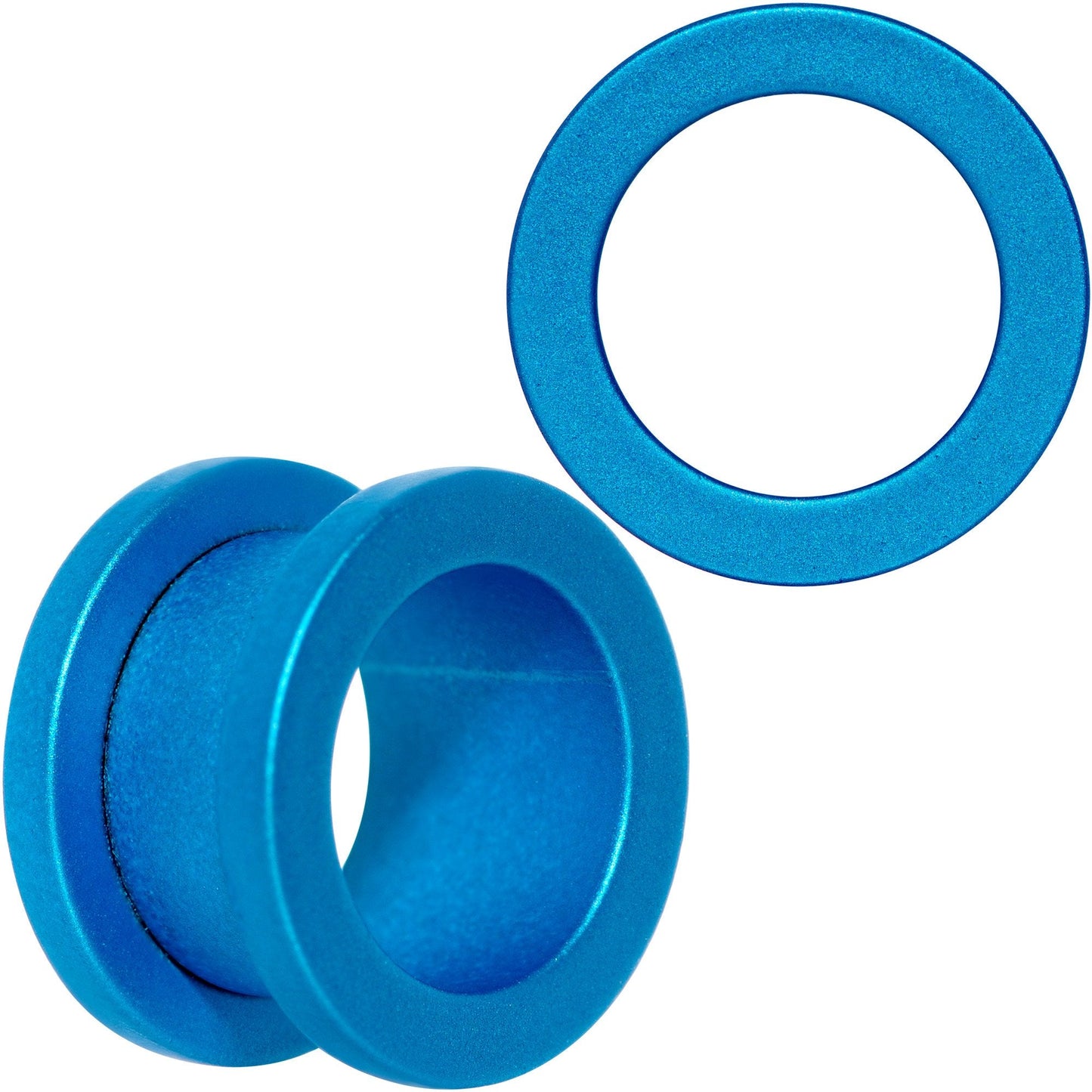 Aqua Matte Silicone Screw Fit Tunnel Plug Set 6mm to 25mm