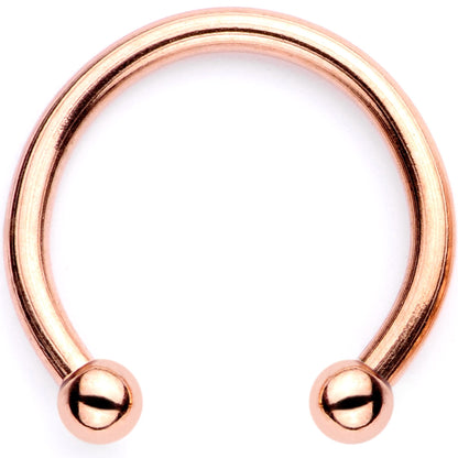 16G White Faux Opal Rose Gold Tone Twisted Horseshoe Clip On Fake Septum Ring Set