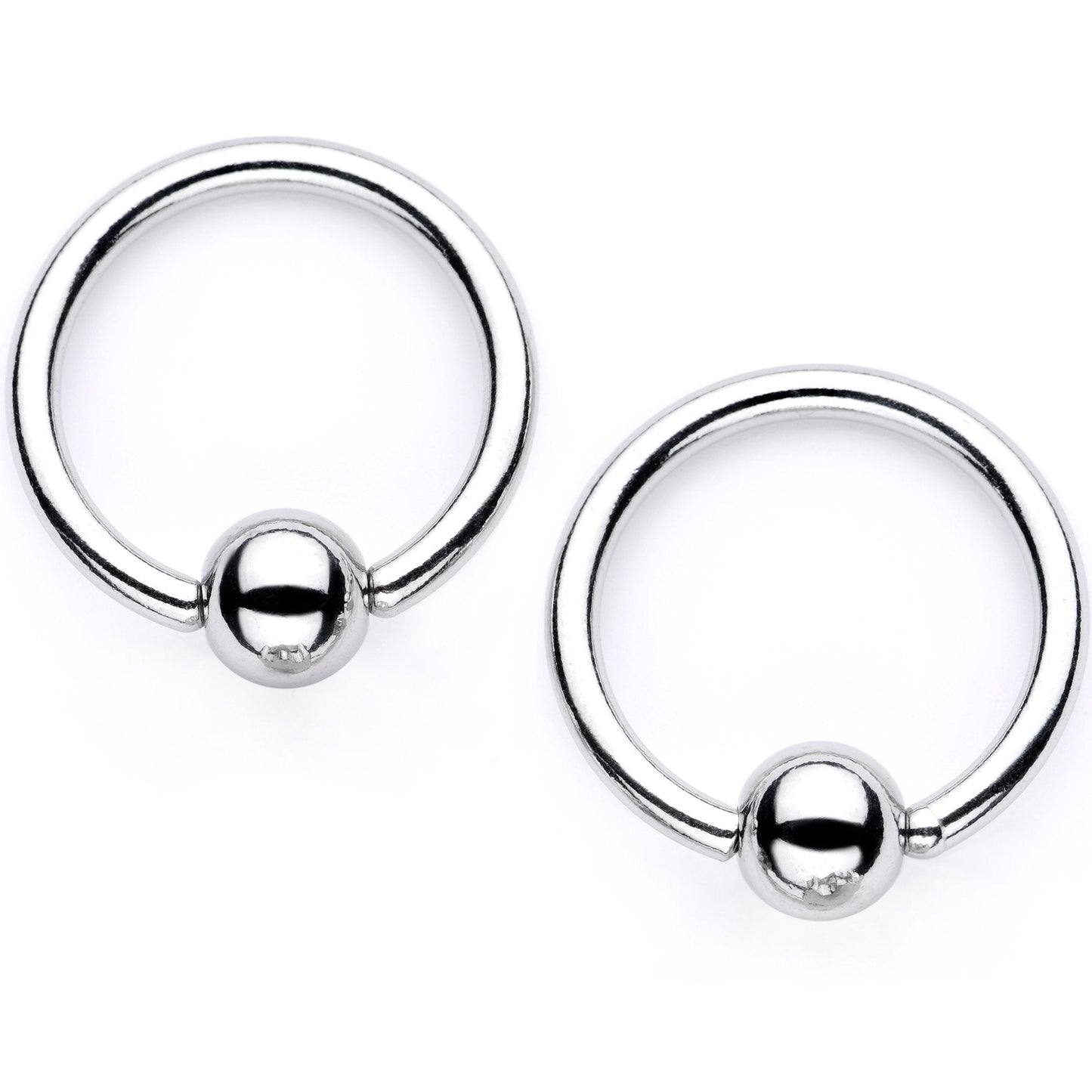 14G Blue Gem Supernova Captive Ring Barbell Nipple Ring Set