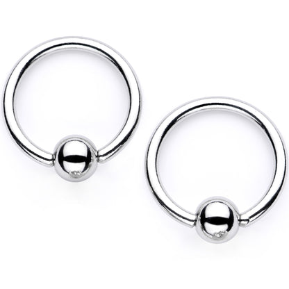 14G Blue Gem Supernova Captive Ring Barbell Nipple Ring Set