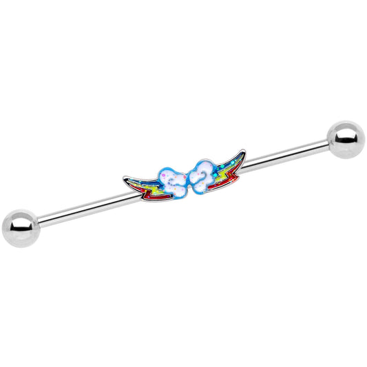 Cloudy Day Rainbow Wonder Industrial Barbell 38mm