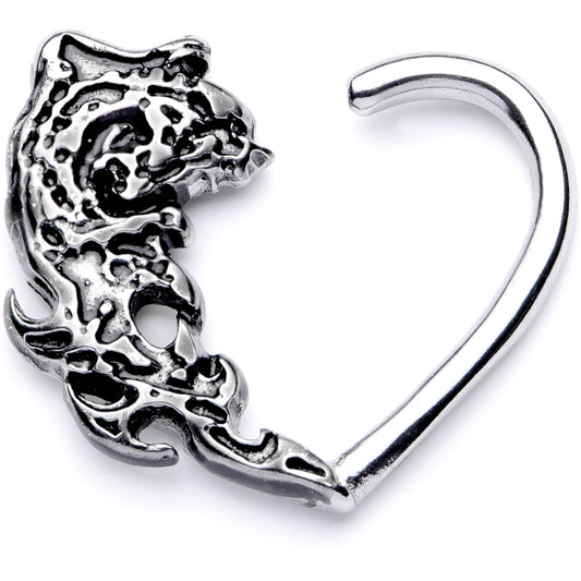 16G 3/8 Tribal Wave Right Heart Closure Ring