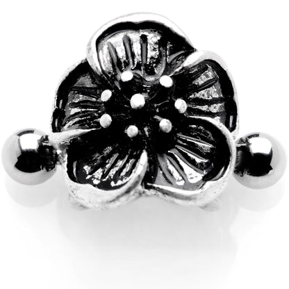 16G 1/2 Blooming Tropical Flower Cuff Cartilage Earring