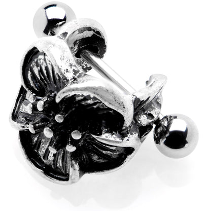 16G 1/2 Blooming Tropical Flower Cuff Cartilage Earring