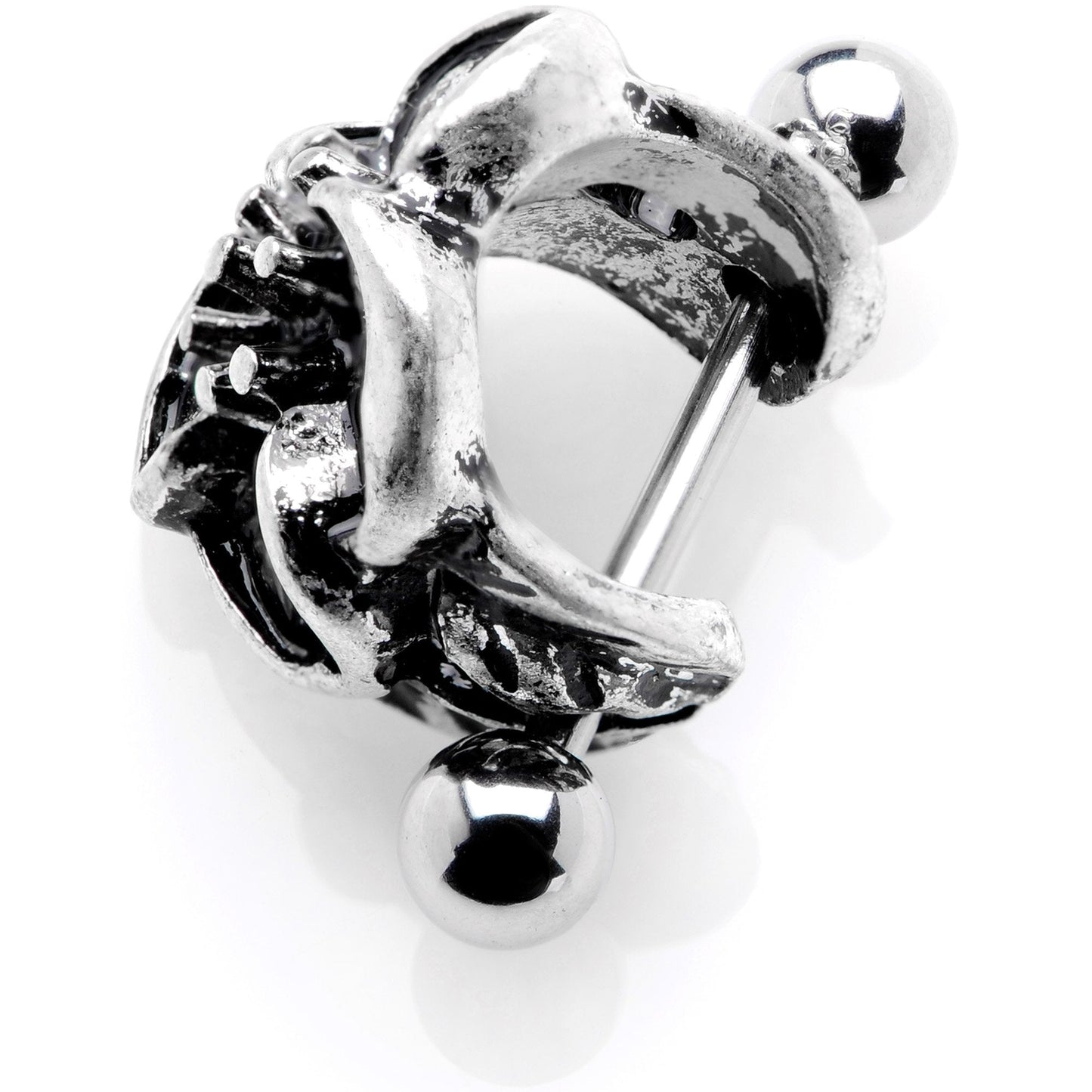 16G 1/2 Blooming Tropical Flower Cuff Cartilage Earring