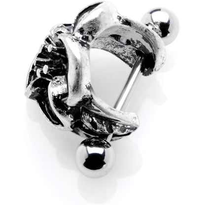 16G 1/2 Blooming Tropical Flower Cuff Cartilage Earring