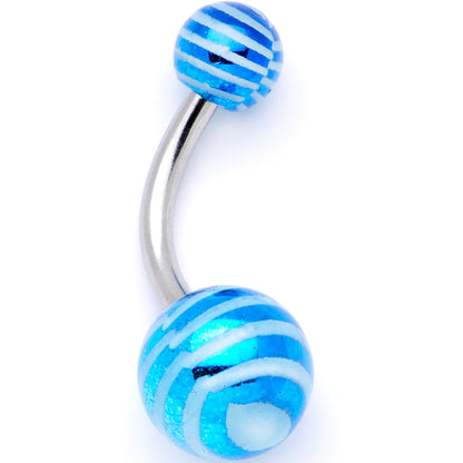 Pastel Stripes Party Pack Belly Ring Set of 4