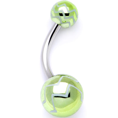 All About Eye Catching Zig Zag Party Pack Belly Ring Set of 4