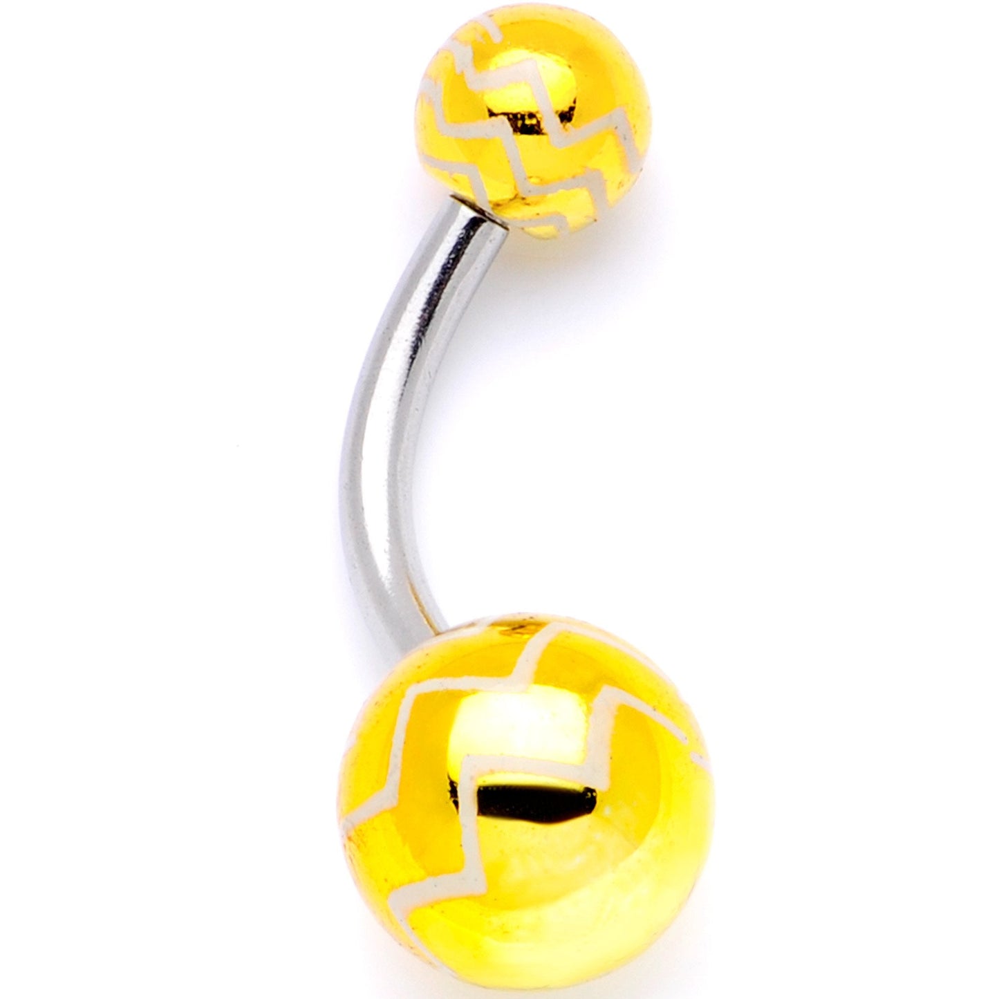 All About Eye Catching Zig Zag Party Pack Belly Ring Set of 4