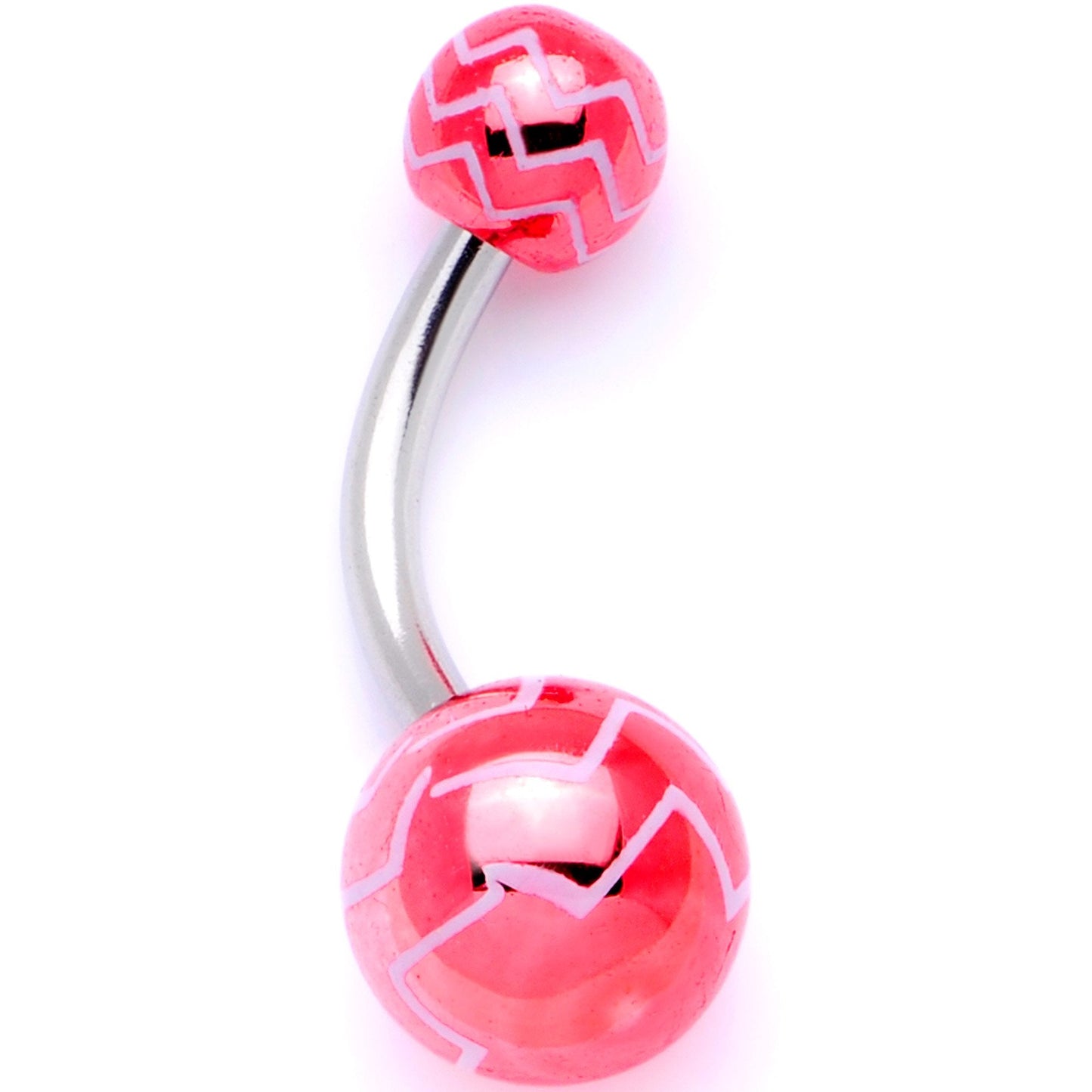 All About Eye Catching Zig Zag Party Pack Belly Ring Set of 4