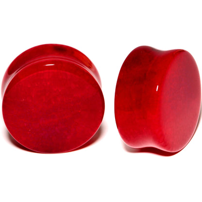 Solid Red Stone Saddle Plug Set 6mm to 25mm