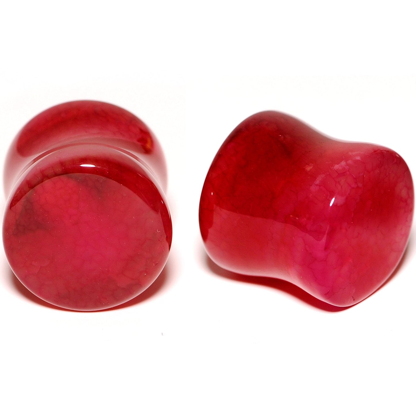 Solid Red Stone Saddle Plug Set 6mm to 25mm