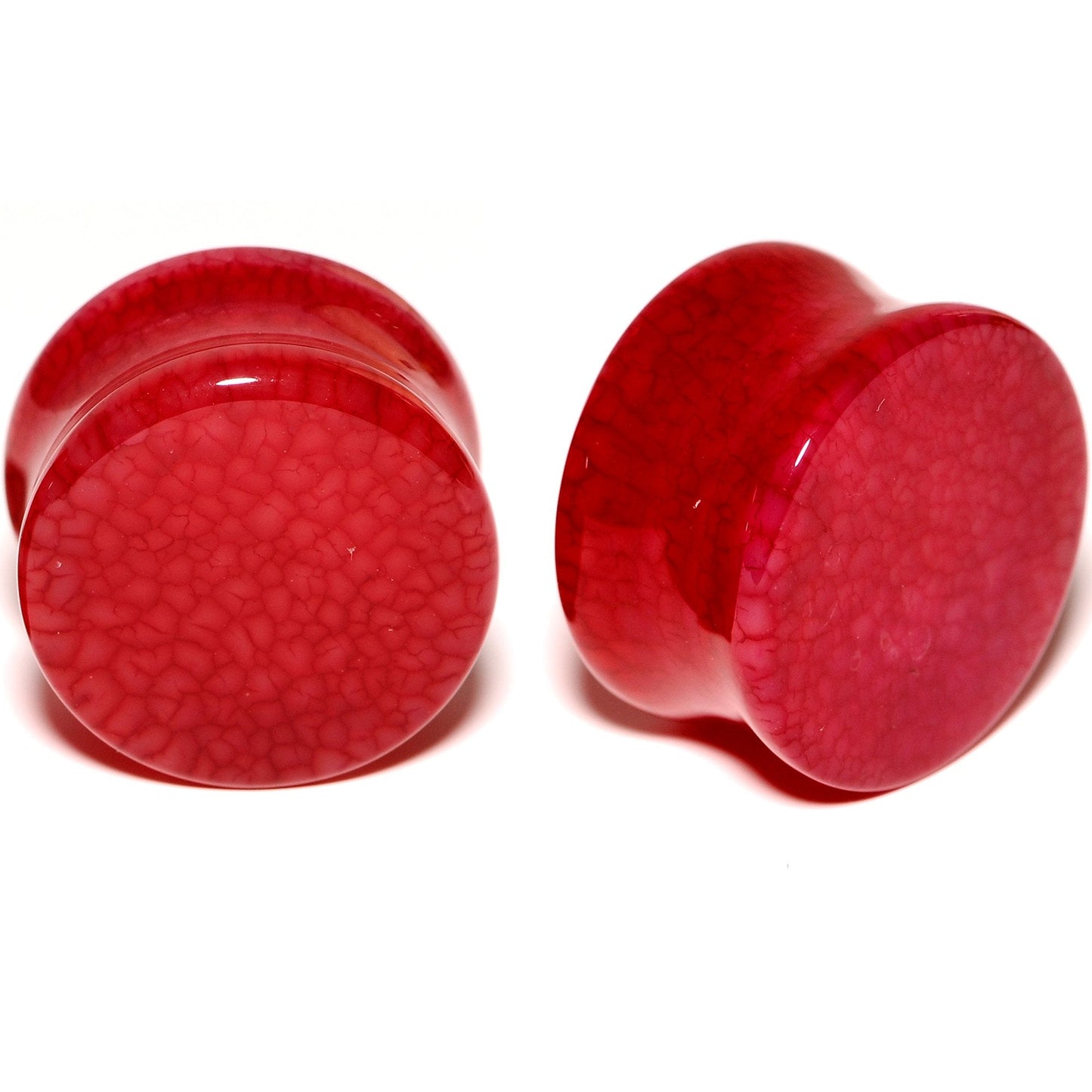 Solid Red Stone Saddle Plug Set 6mm to 25mm