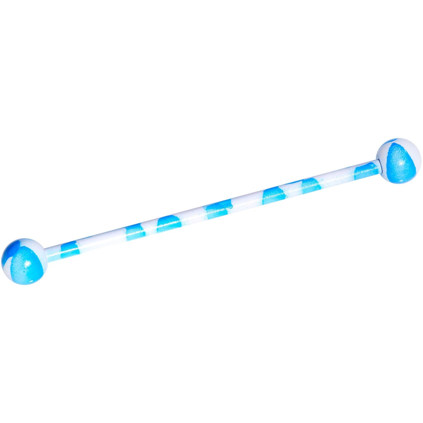 Blue White Cool Camouflage Industrial Barbell 38mm