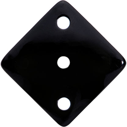 Black Acrylic Square Shaped Lucky 7 Dice Saddle Plug Set 22mm to 31mm