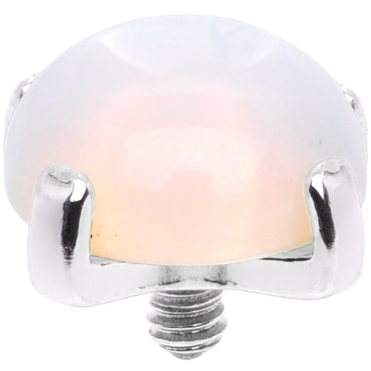 14G Natural Opalite Externally Threaded Dermal Anchor Top