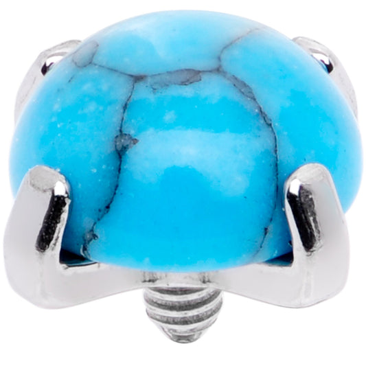 14G Natural Turquoise Externally Threaded Dermal Anchor Top