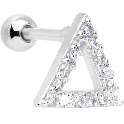 16G 1/4 Clear Gem Triangle Cartilage Tragus