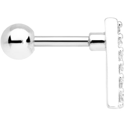 16G 1/4 Clear Gem Triangle Cartilage Tragus