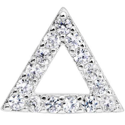16G 1/4 Clear Gem Triangle Cartilage Tragus