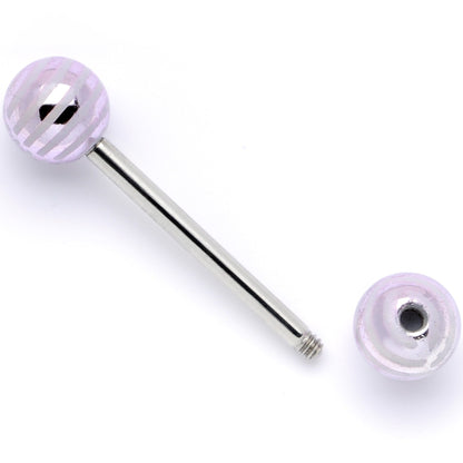 Evening Stripes Party Barbell Tongue Ring Set of 4