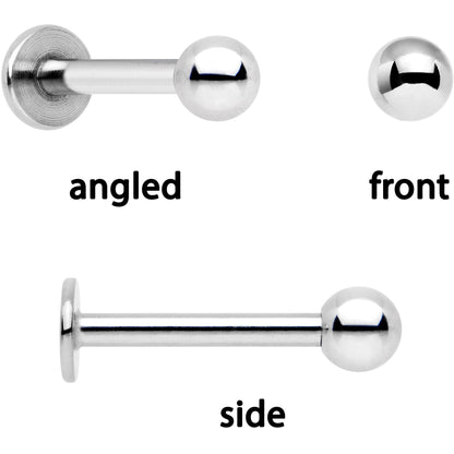 16G 1/4 Clear Gem Butterfly Cartilage Tragus Earring Set of 3